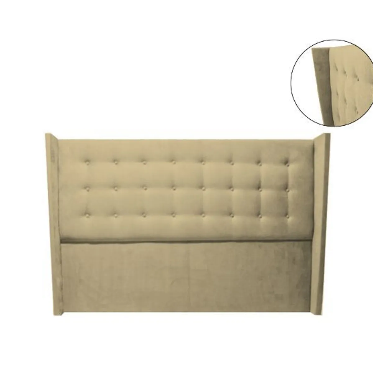 BARAKA HOME - Cabecera Oviedo King - Beige Oscuro