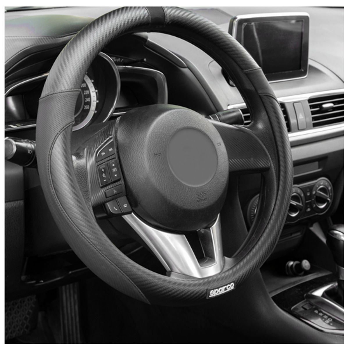 SPARCO - Forro De Timon Funda Cubre Volante Fibra de Carbono Sparco