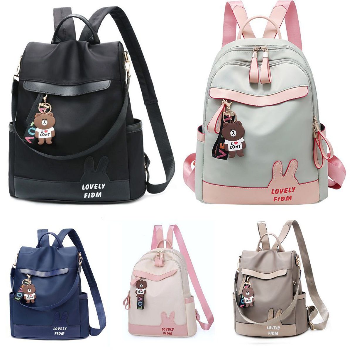 GENERICO - Mochila antirrobo para mujer bolso coreano love