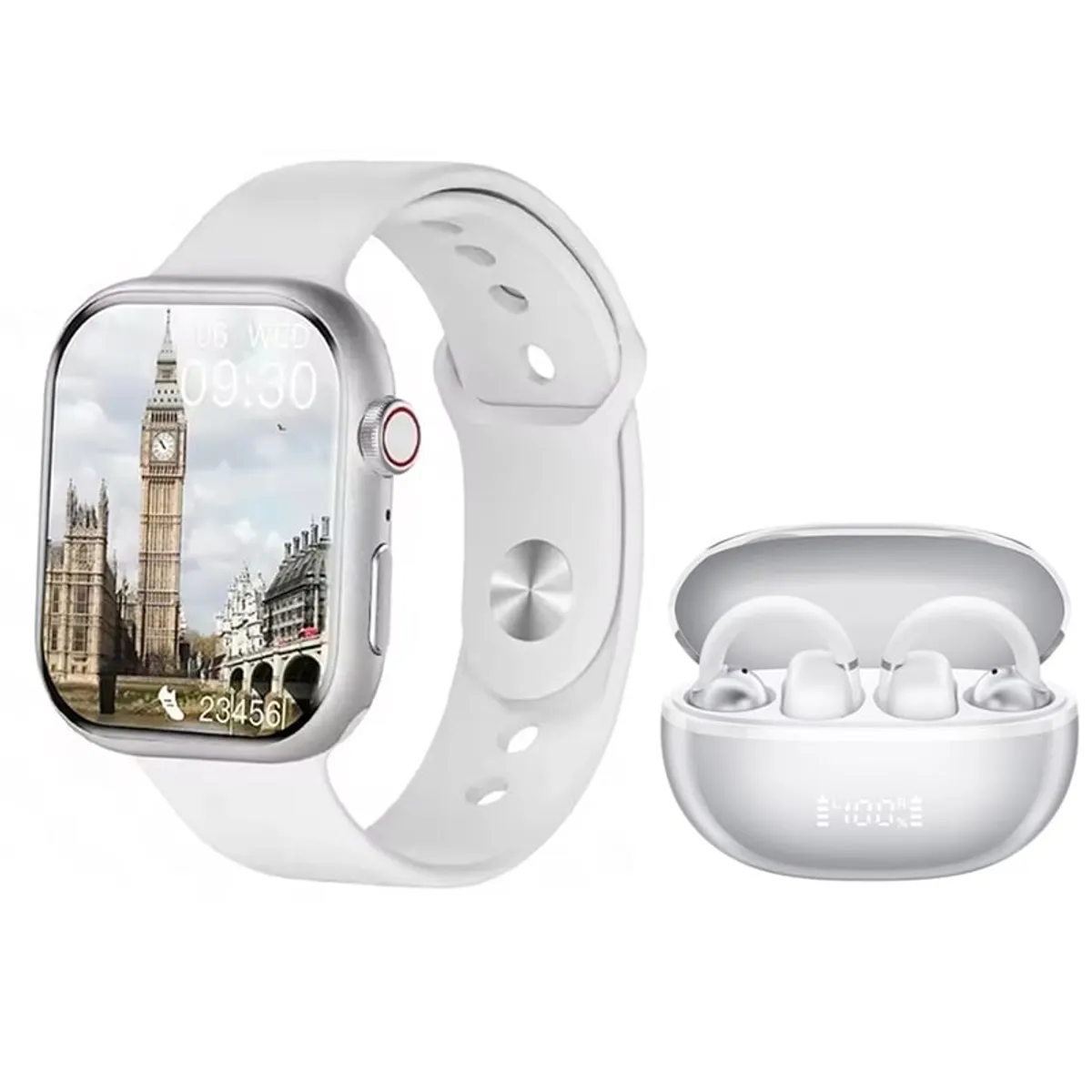 HAYLOU - Audífonos Haylou Airfree-Blanco Blutooth 54 y Toumi Watch S10 Pro W