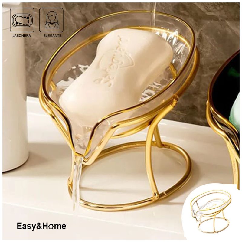 EASY&HOME - Jabonera de Lujo para Baño EasyHome HYC280048 Golden