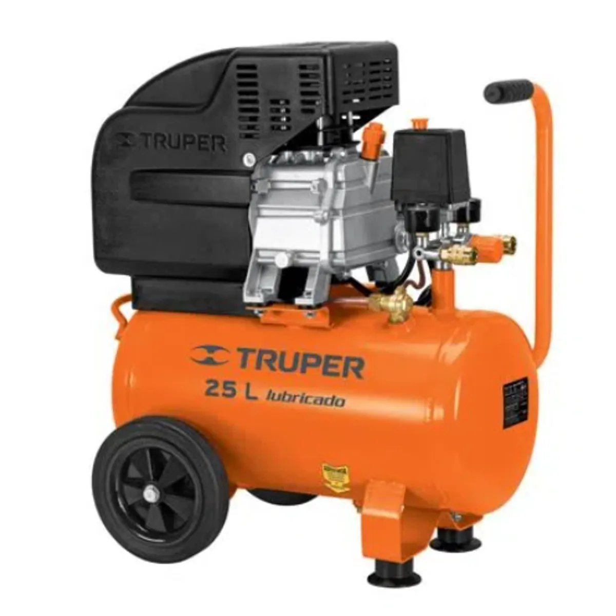 TRUPER - Compresor Lubricado de Aire, 25 litros, 220 V/60 Hz, Truper