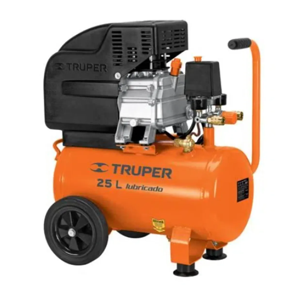 TRUPER - Compresor Lubricado de Aire, 25 litros, 220 V/60 Hz, Truper