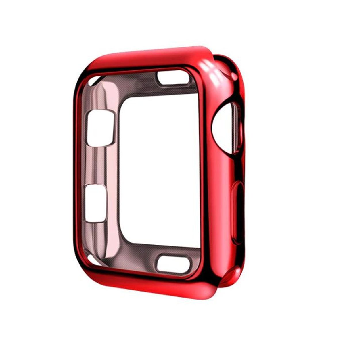 GENERICO - Case Cromado para APPLE WATCH 38mm - 40mm - Rojo