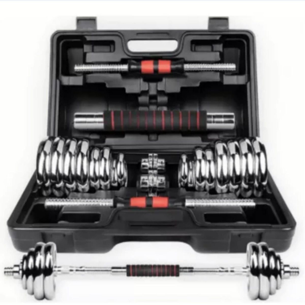 GENERICO - Set De Pesas 20Kg  Mancuernas  Adaptador