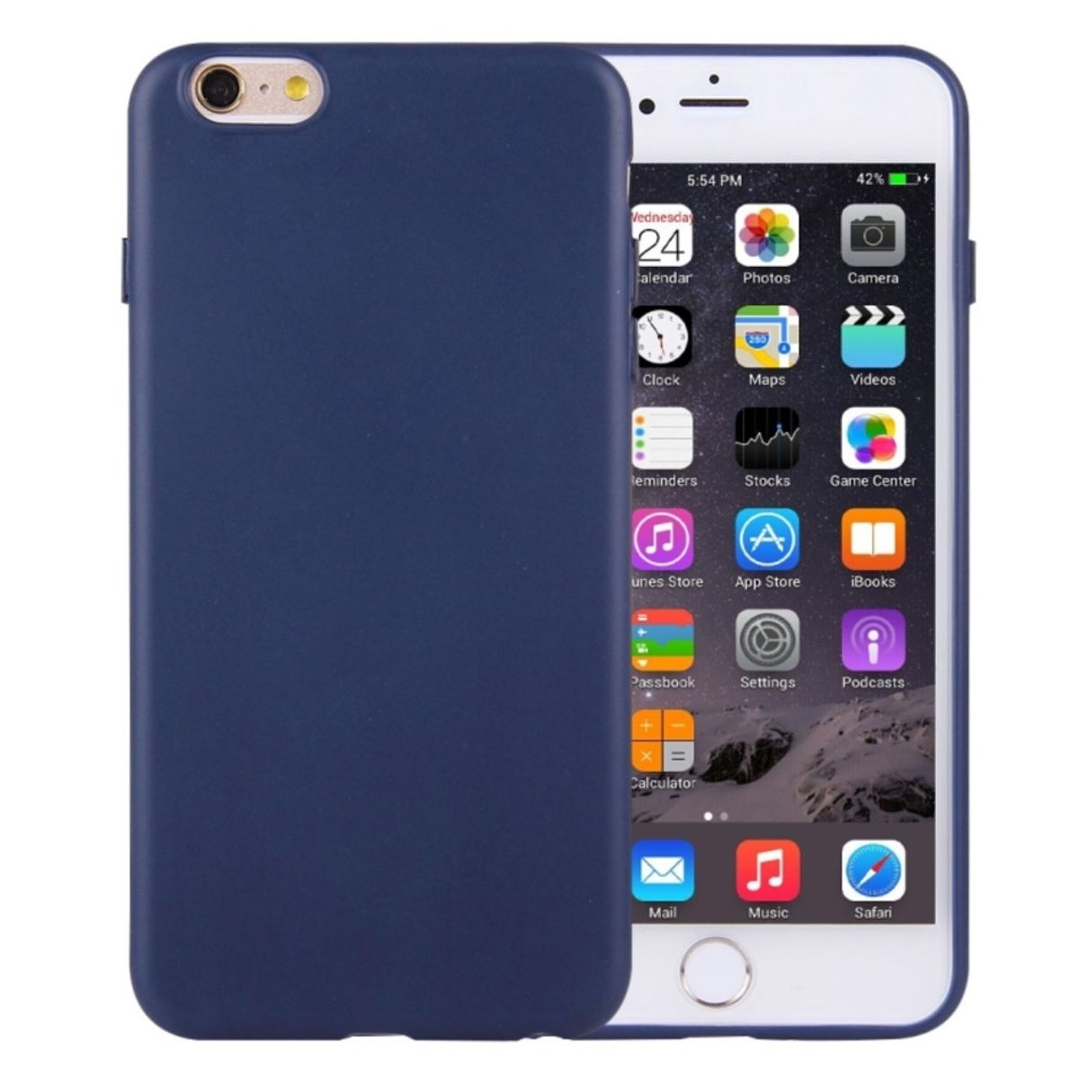GENERICO - Funda para iPhone 6 Soft Feeling Antishock Azul Resistente Antigolpe