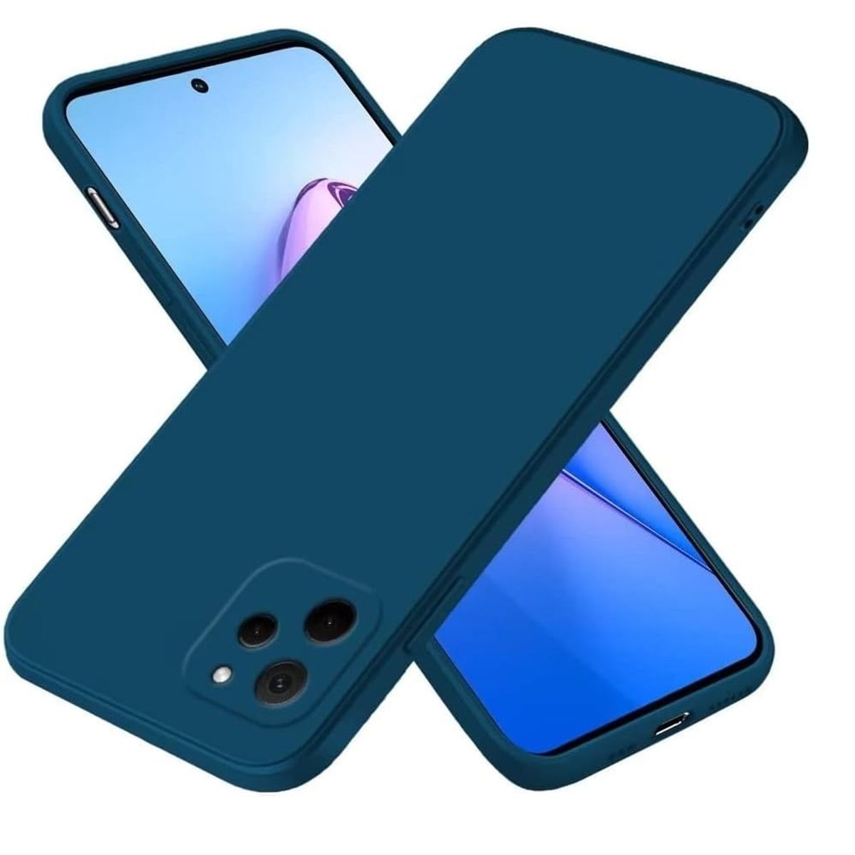 GENERICO - Funda Case para Huawei Nova Y61 Soft Feeling Antishock Azul Antigolpe