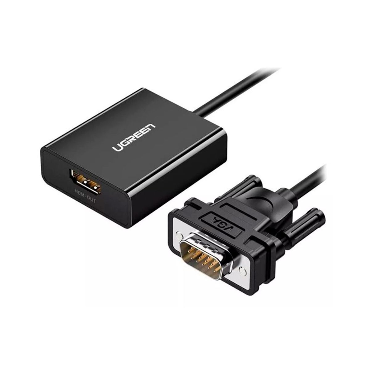 UGREEN - ADAPTADOR UGREEN 60814 VGA MACHO A HDMI HEMBRA 1080P P/N: 6957303826940