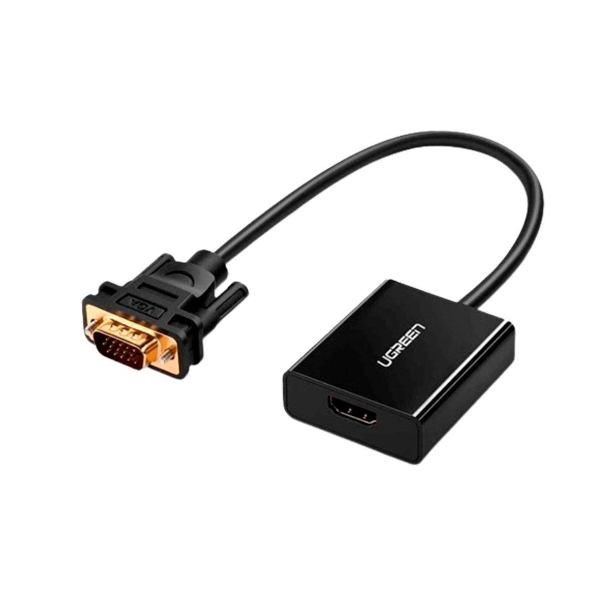 UGREEN - ADAPTADOR UGREEN 60814 VGA MACHO A HDMI HEMBRA 1080P P/N: 6957303826940
