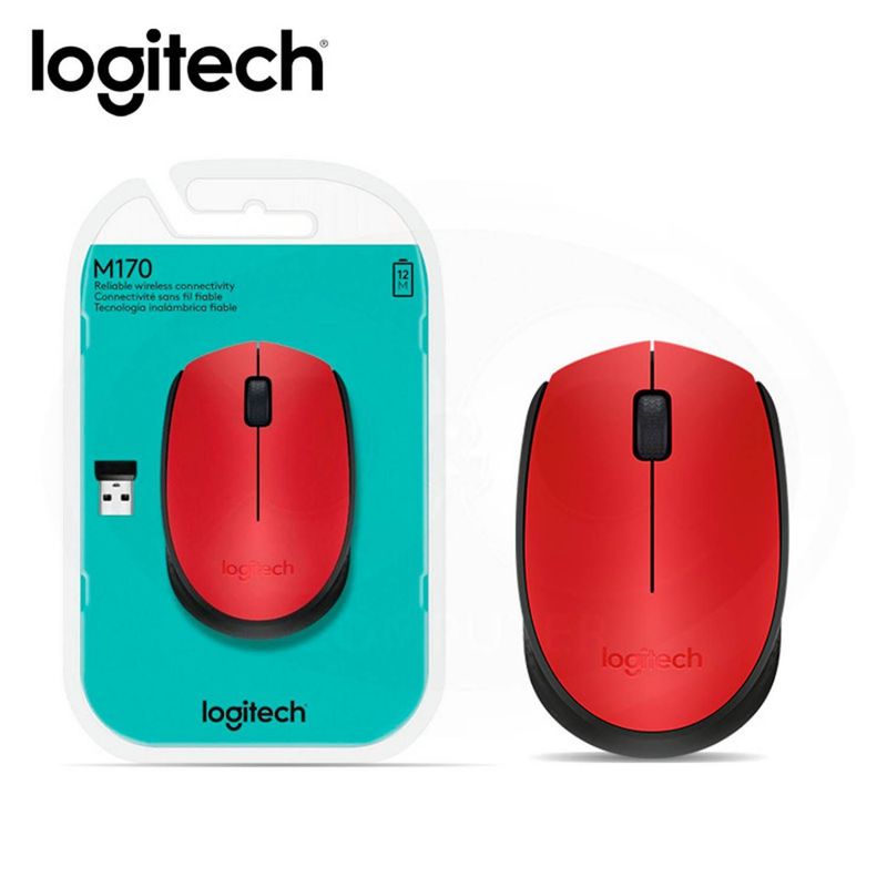 LOGITECH - MOUSE LOGITECH M170 WIRELESS RED