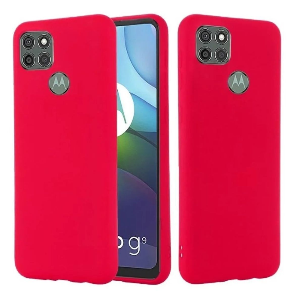 GENERICO - Funda Case de Motorola G9 Power Soft Feeling Antishock Rojo Antigolpe