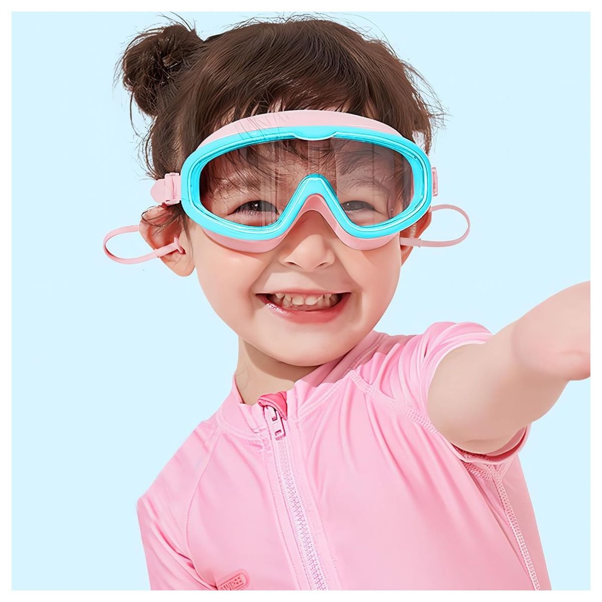 GENERICO - Lentes de Natación Niños con Proteccion de Oidos COLOR NIÑA