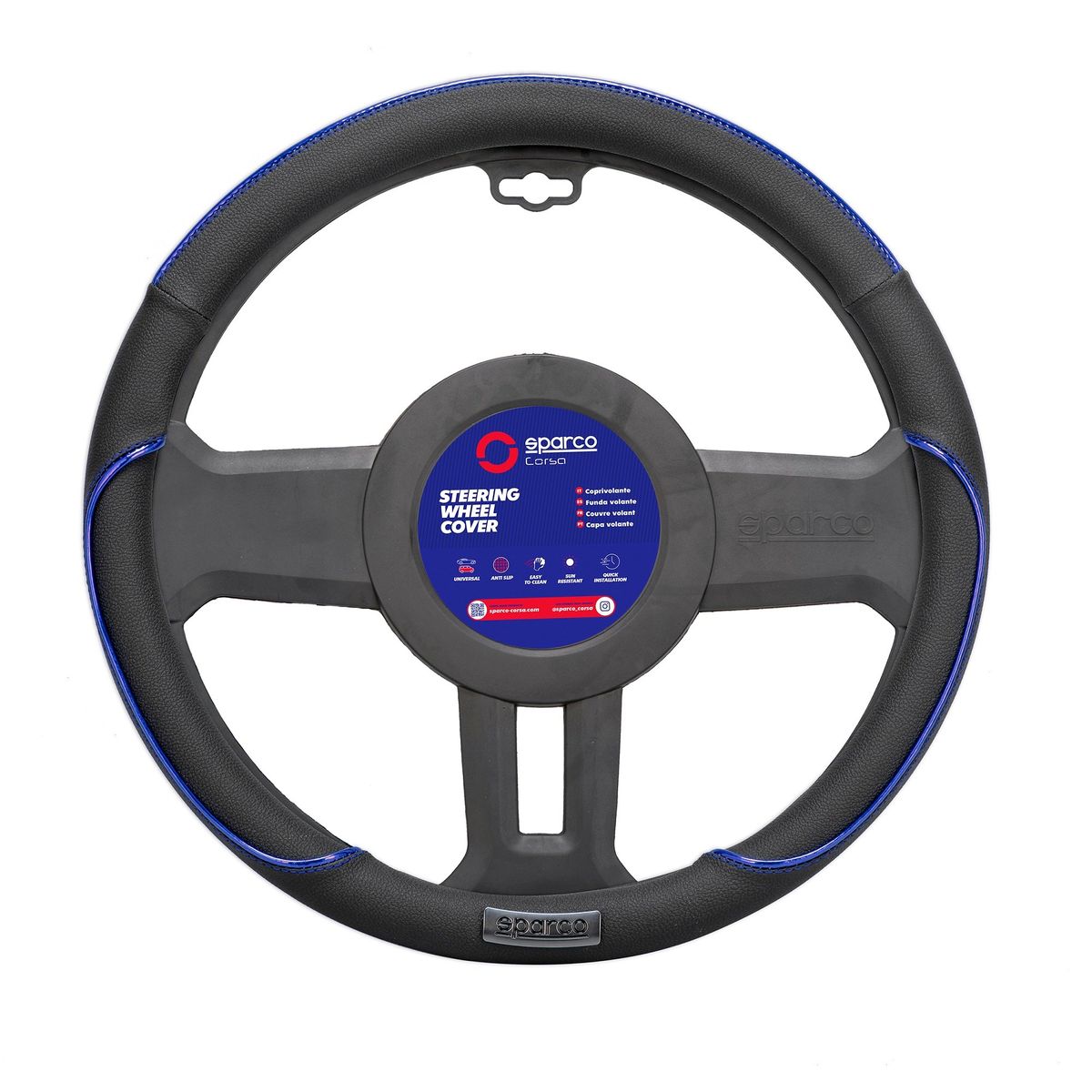 SPARCO - Forro De Timon Funda Cubre Volante Azul Sparco SPS135BL