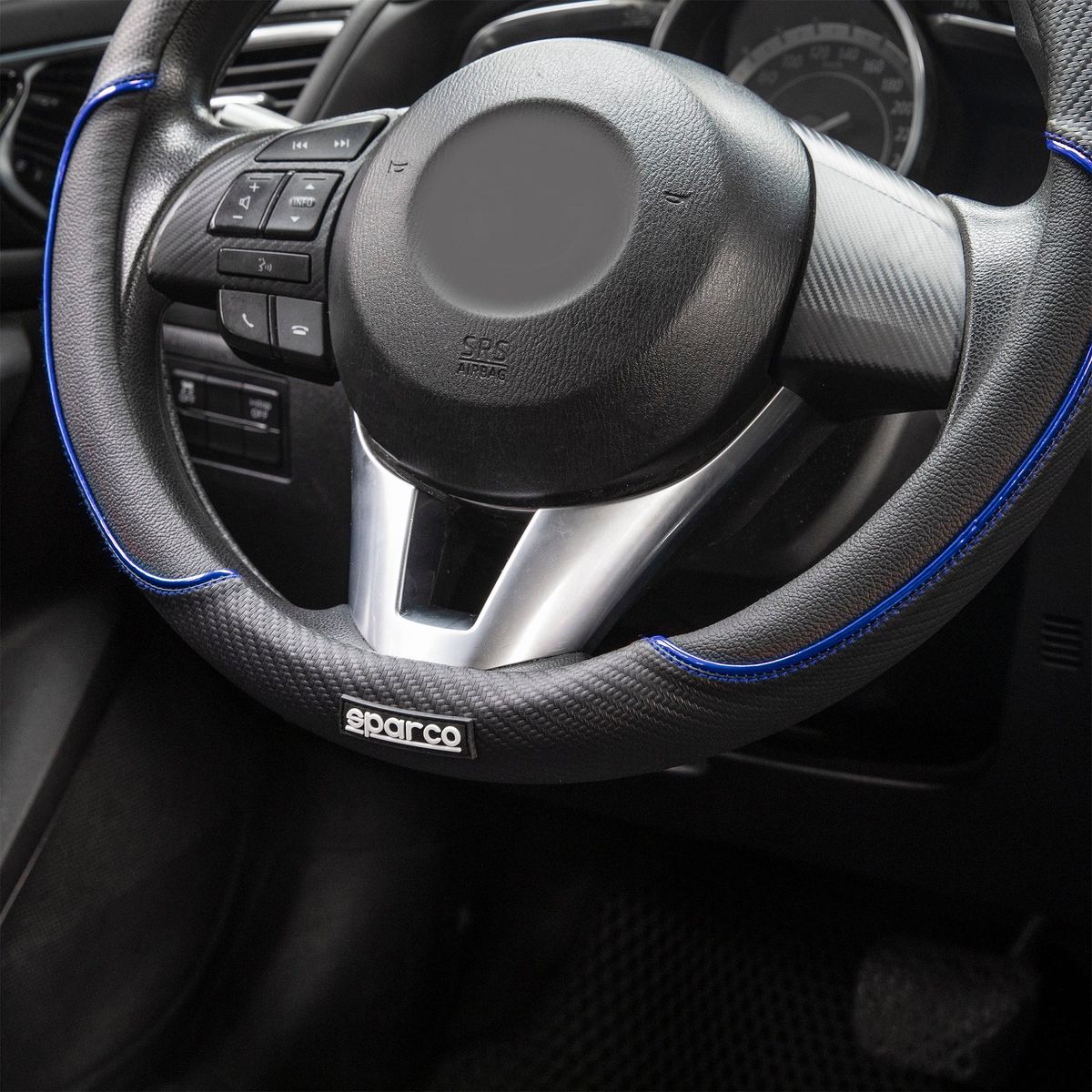 SPARCO - Forro De Timon Funda Cubre Volante Azul Sparco SPS135BL