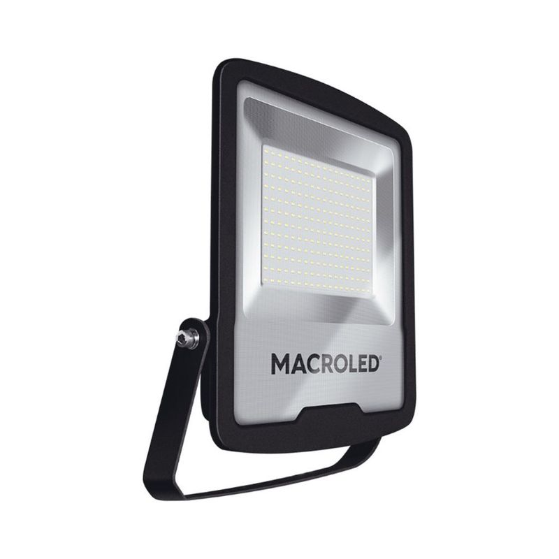GENERICO - Reflector Led Negro 200W  Luz Fría 6500K - MACROLED