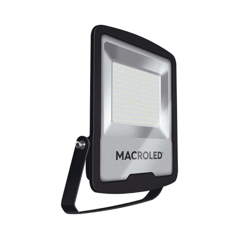 GENERICO - Reflector Led Negro 200W Luz Cálida 3000K - MACROLED