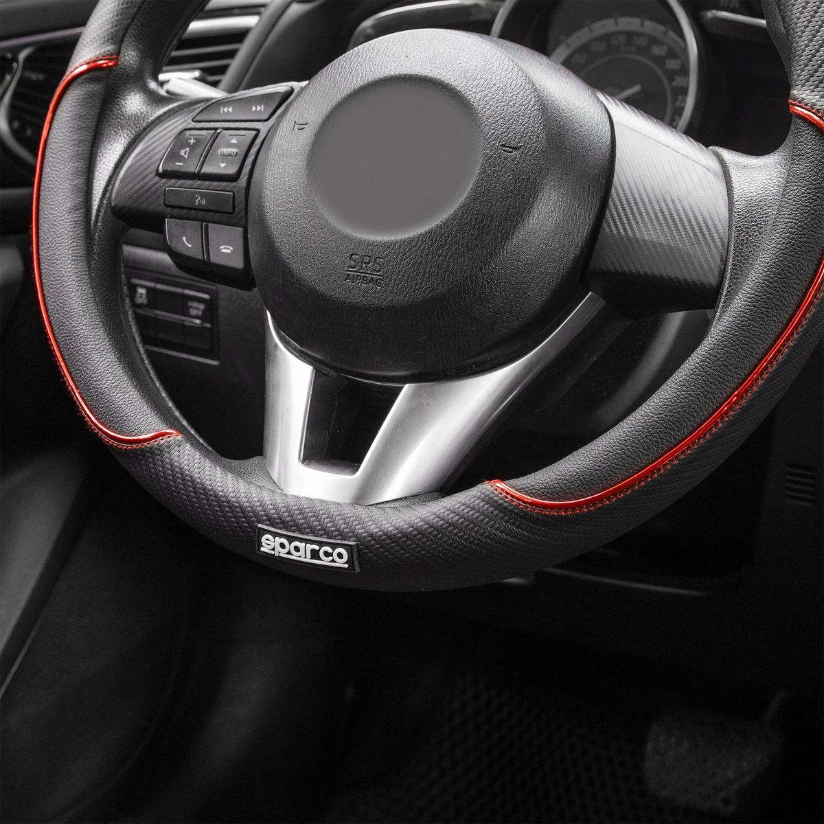 SPARCO - Forro De Timon Funda Cubre Volante Rojo Sparco SPS135RD