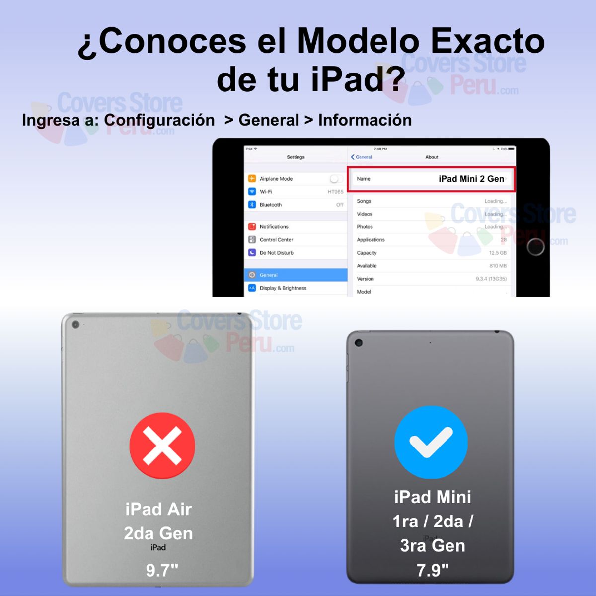 GENERICO - Funda Case de iPad Mini 2 7.9" con Portalápiz Negra Antishock