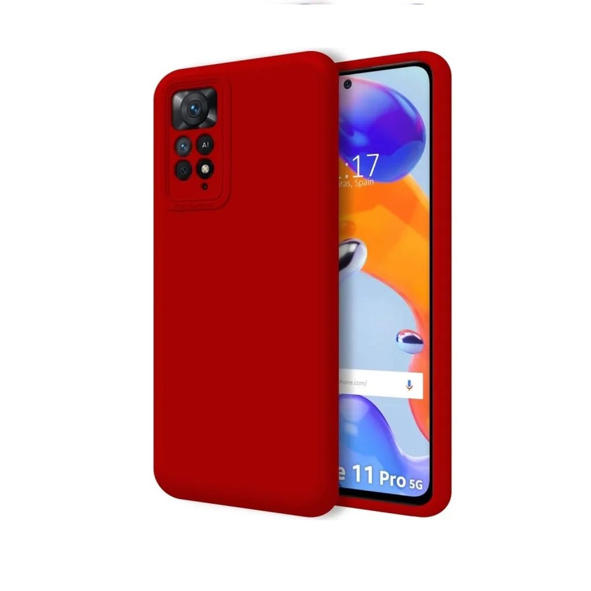 GENERICO - Funda for Xiaomi Note 11 Pro 5g Soft Feeling Antishock Rojo Antigolpe