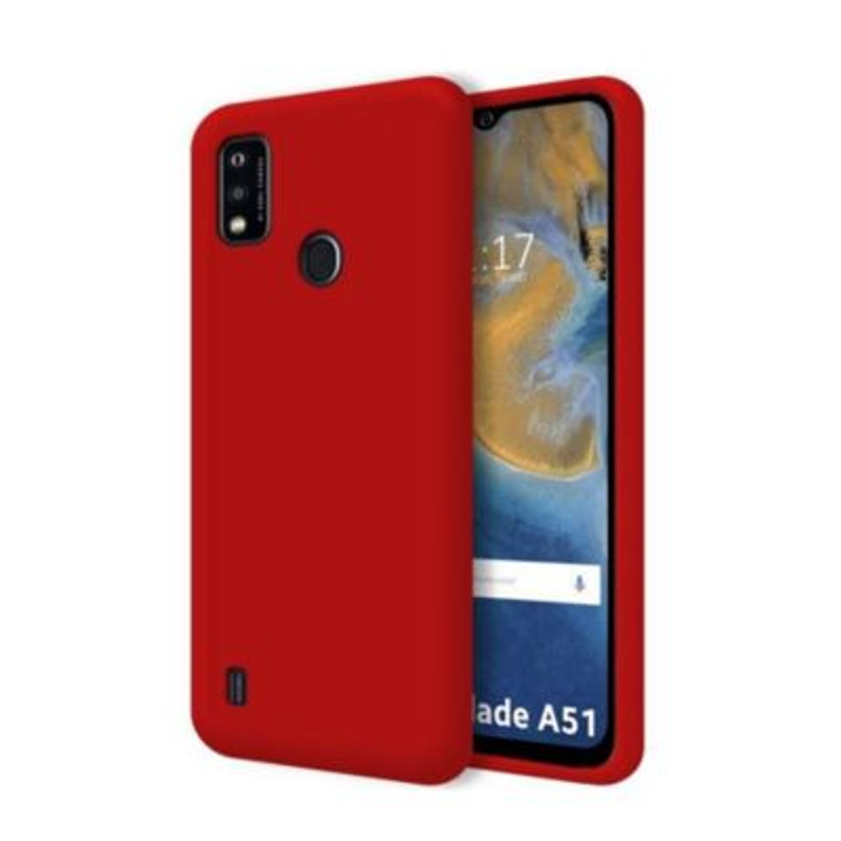 GENERICO - Funda para ZTE L210 Soft Feeling Antishock Rojo Resistente Antigolpe