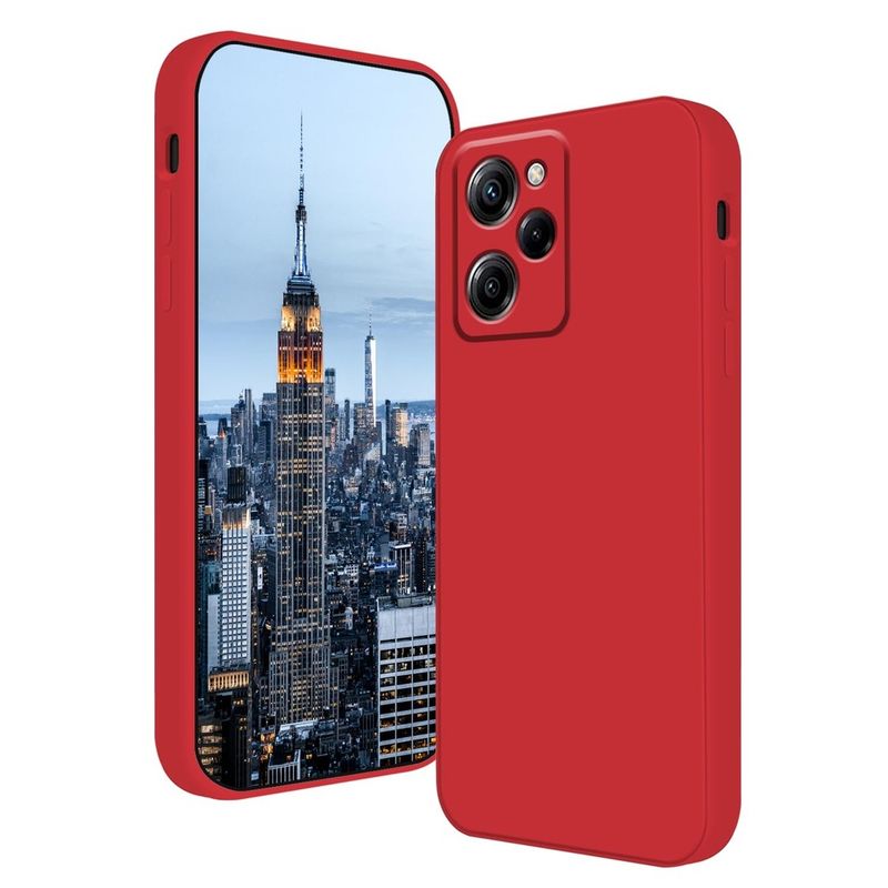 GENERICO - Funda para Xiaomi Poco X5 PRO  Soft Feeling Antishock Rojo Antigolpe