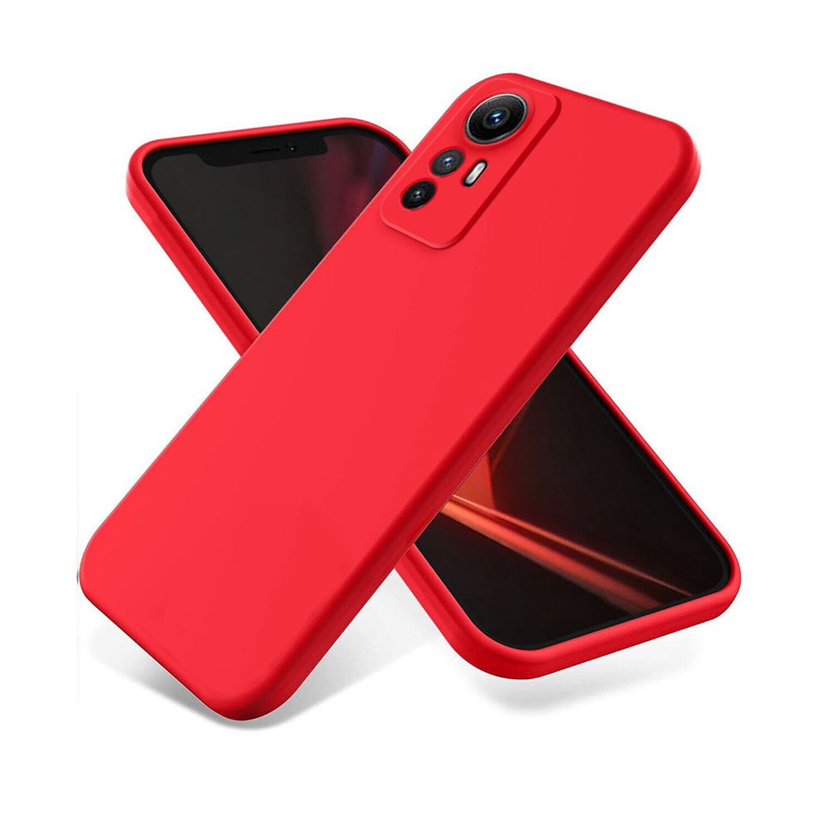 GENERICO - Funda for Xiaomi Redmi Note 12s Soft Feeling Antishock Rojo Antigolpe