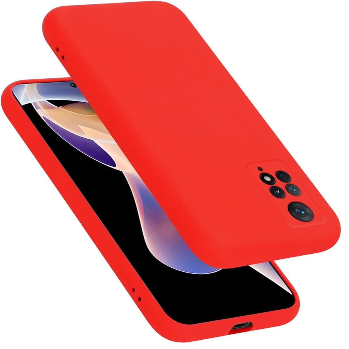 GENERICO - Funda Case de Xiaomi Redmi Note 11 Pro 4G Soft Feeling Rojo Antigolpe
