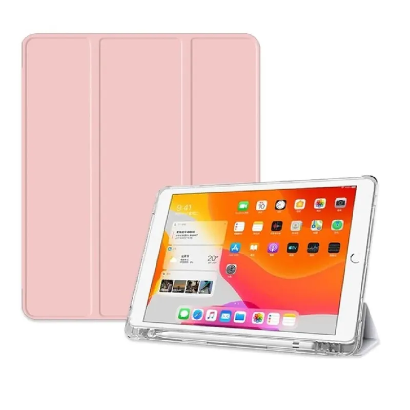 GENERICO - Funda para iPad Mini 5 7.9" con Portalápiz Rosada Antishock