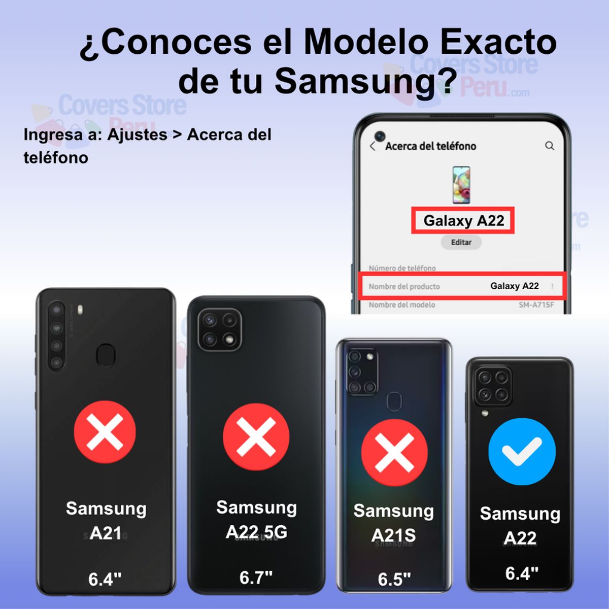 GENERICO - Funda Case para Samsung A22 4G Soft Feeling Antishock Azul Antigolpe