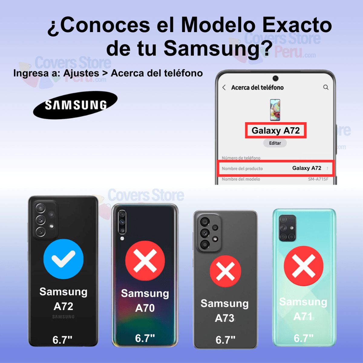 GENERICO - Funda Case para Samsung A72 5G Soft Feeling Antishock Azul Antigolpe