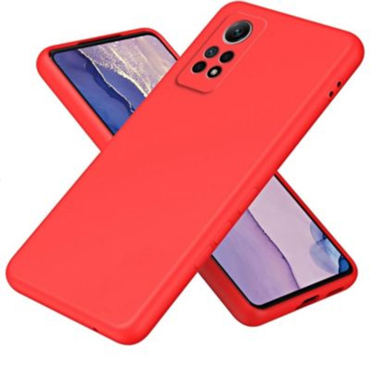 GENERICO - Funda Case de Xiaomi Redmi Note 12 PRO 4G Soft Feeling Rojo Antigolpe