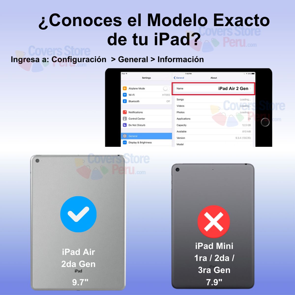 GENERICO - Funda de iPad Air 2 9.7" Imantada + Portalápiz Azul Antishock