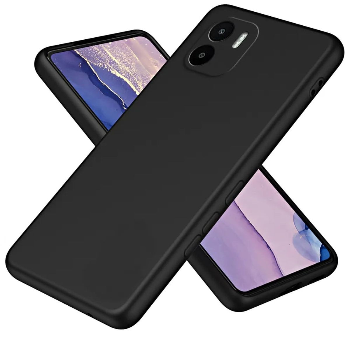 GENERICO - Funda for Xiaomi Redmi A1 PLUS Soft Feeling Antishock Negro Antigolpe
