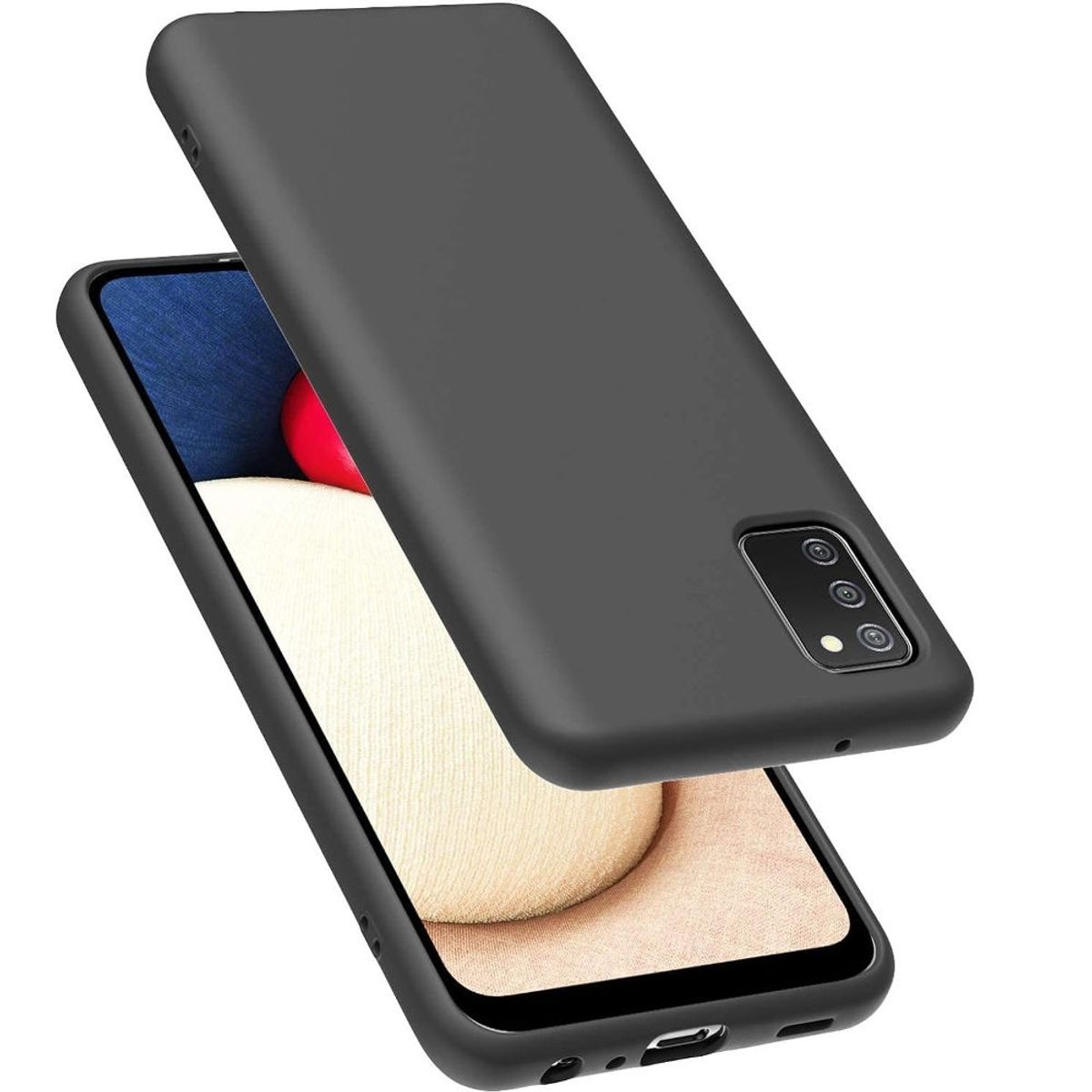 GENERICO - Funda Case para Samsung A03s Soft Feeling Antishock Negro Antigolpe