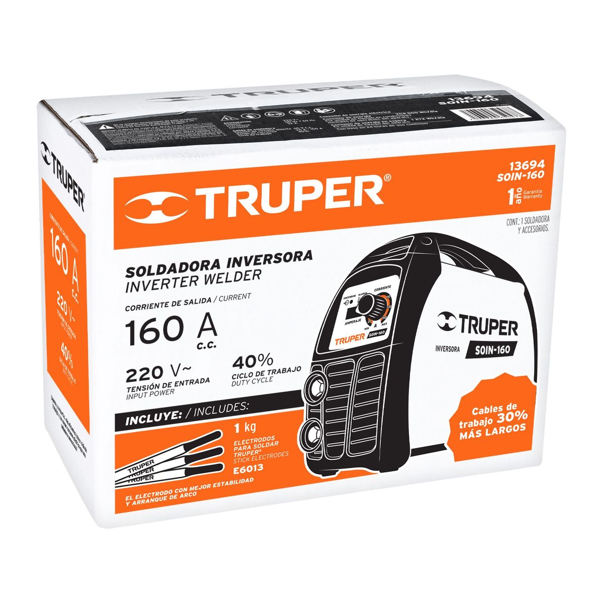 TRUPER - Soldadora inversora 160 A, 220 V