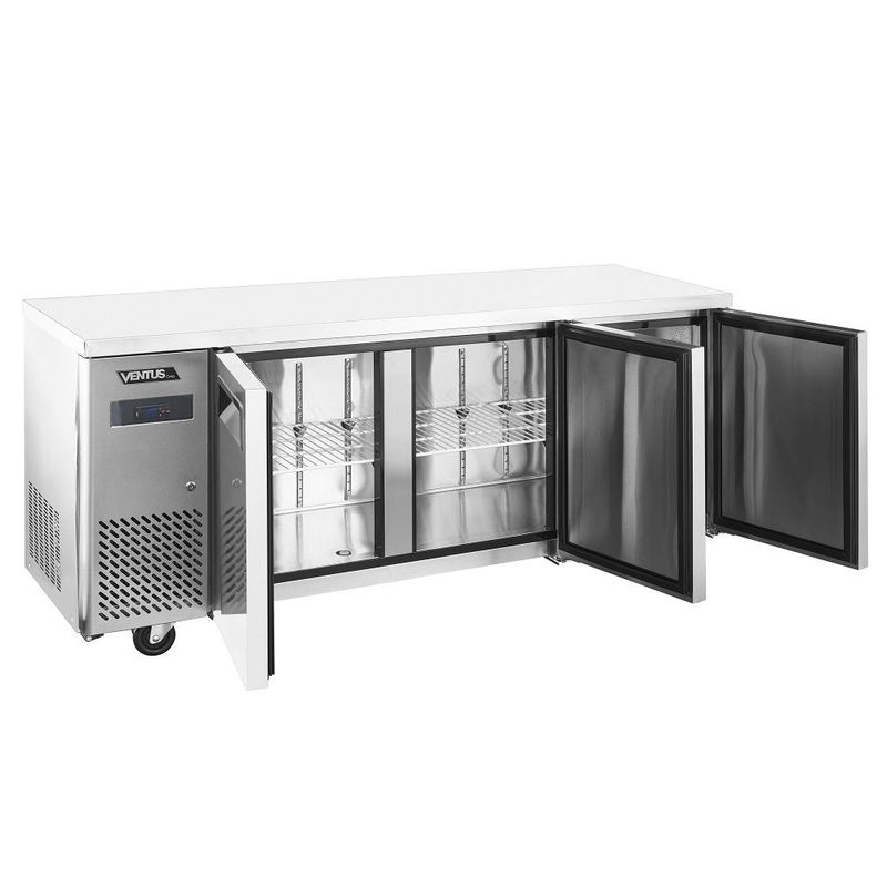 VENTUS - Mesón Refrigerado Acero Inox Refrigerado 3 ptas  VMR3PS-480