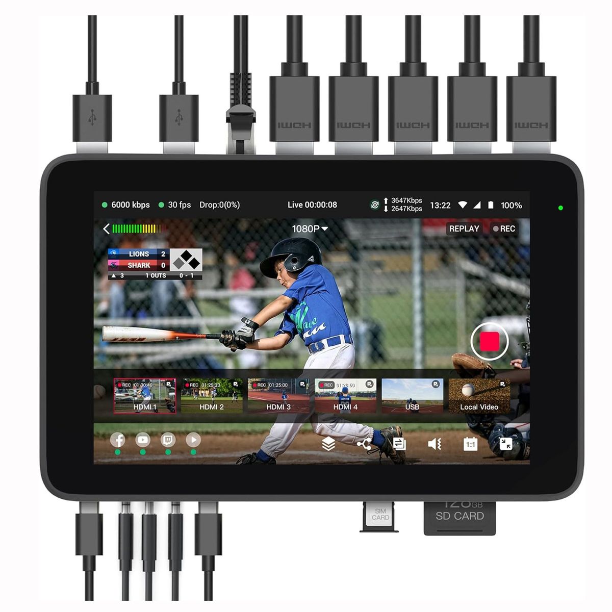 GENERICO - Yololiv YoloBox ULTRA Sistema de Transmisión y Conmutación en vivo