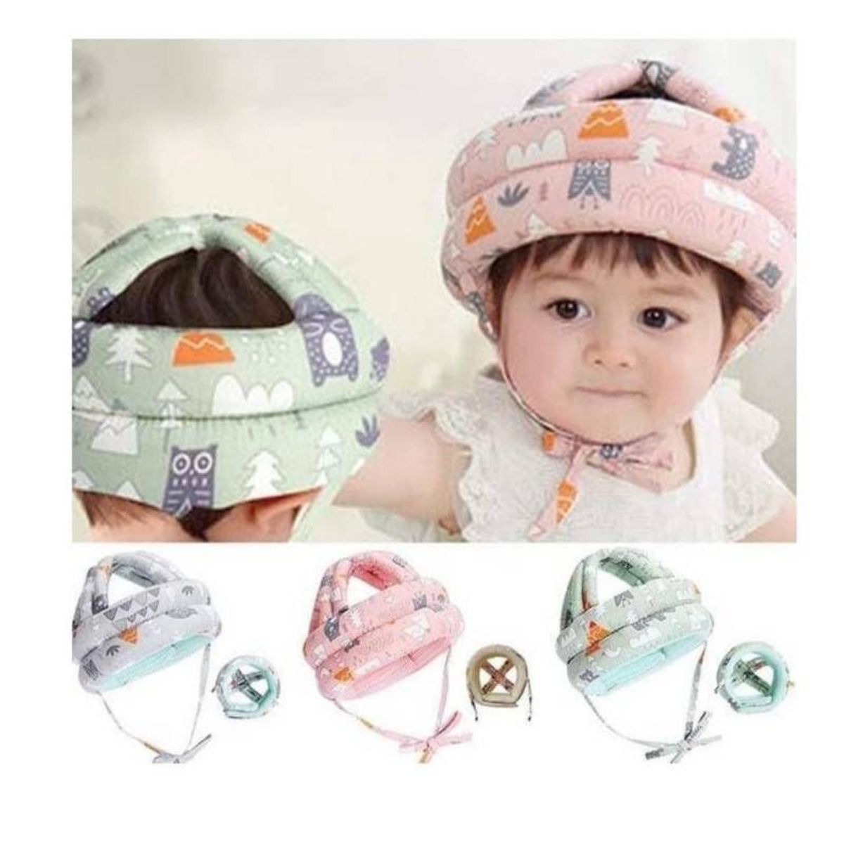 GENERICO - Casco protector seguridad antigolpes bebes niños