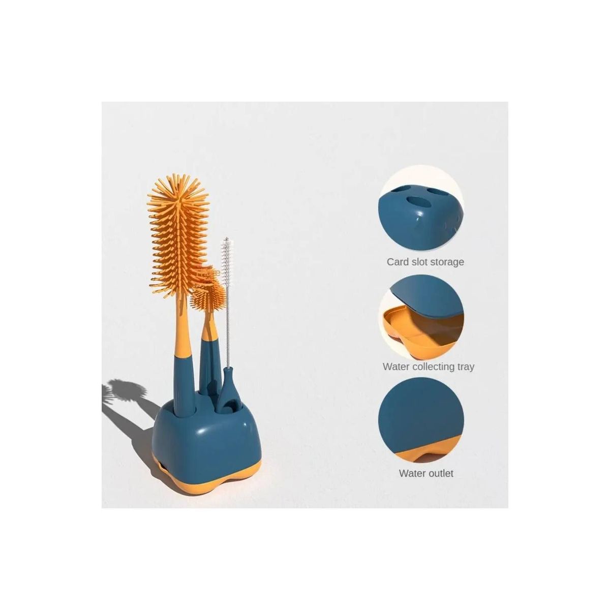 GENERICO - Set de Limpieza para Biberones 4 en 1 de Silicona