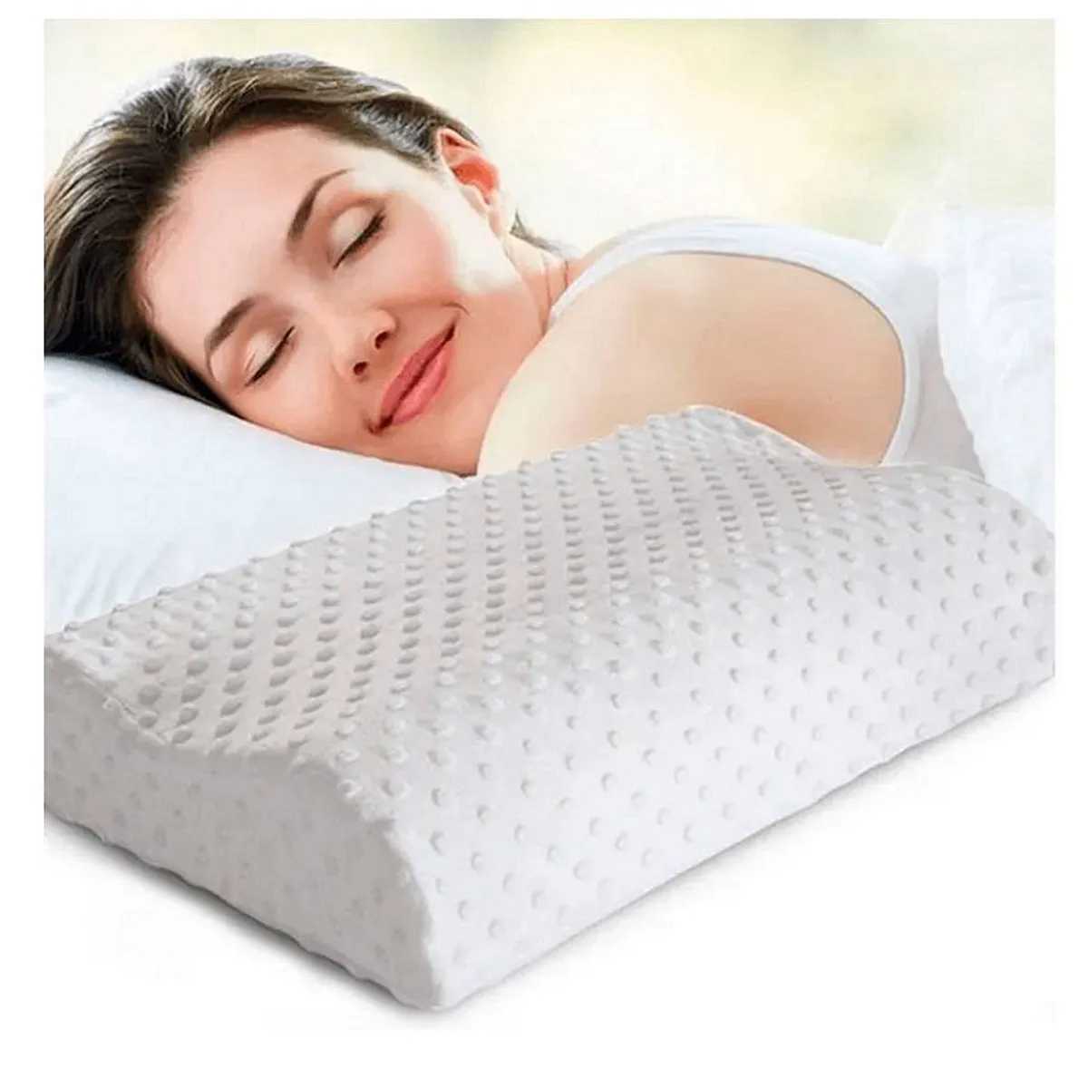 GENERICO - Par de Almohadas viscoelastica memory pillow con fundas
