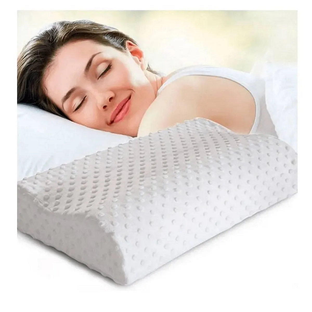 GENERICO - Par de Almohadas viscoelastica memory pillow con fundas