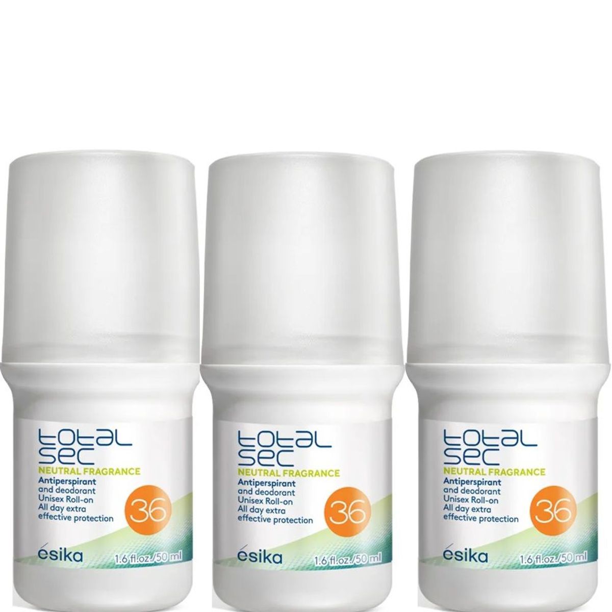 ESIKA - Pack x3 TOTAL SEC UNISEX desodorante roll on de ESIKA 50ml