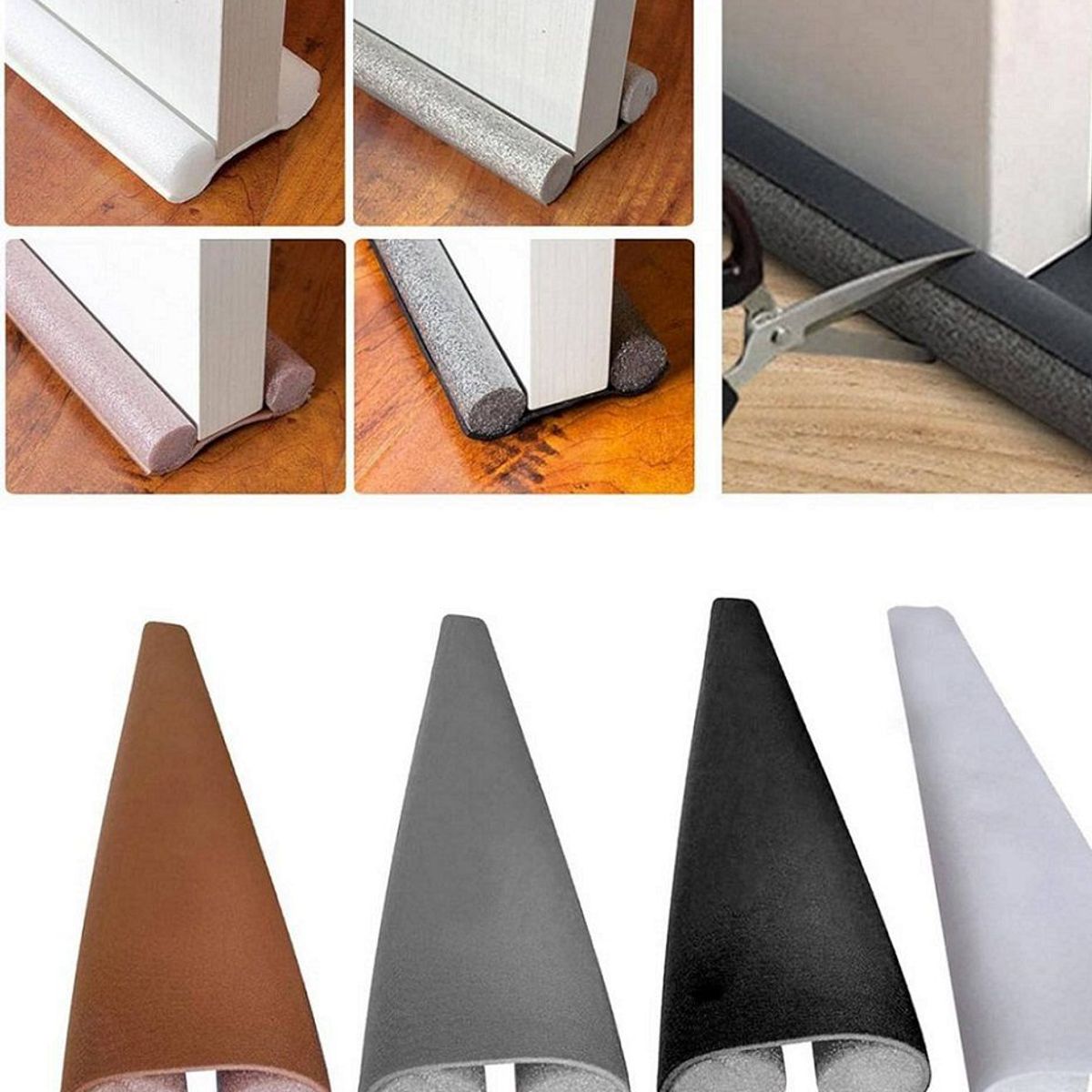 GENERICO - Burlete Flexible de Espuma 95 cm Protección Sellado de Puertas -Marron