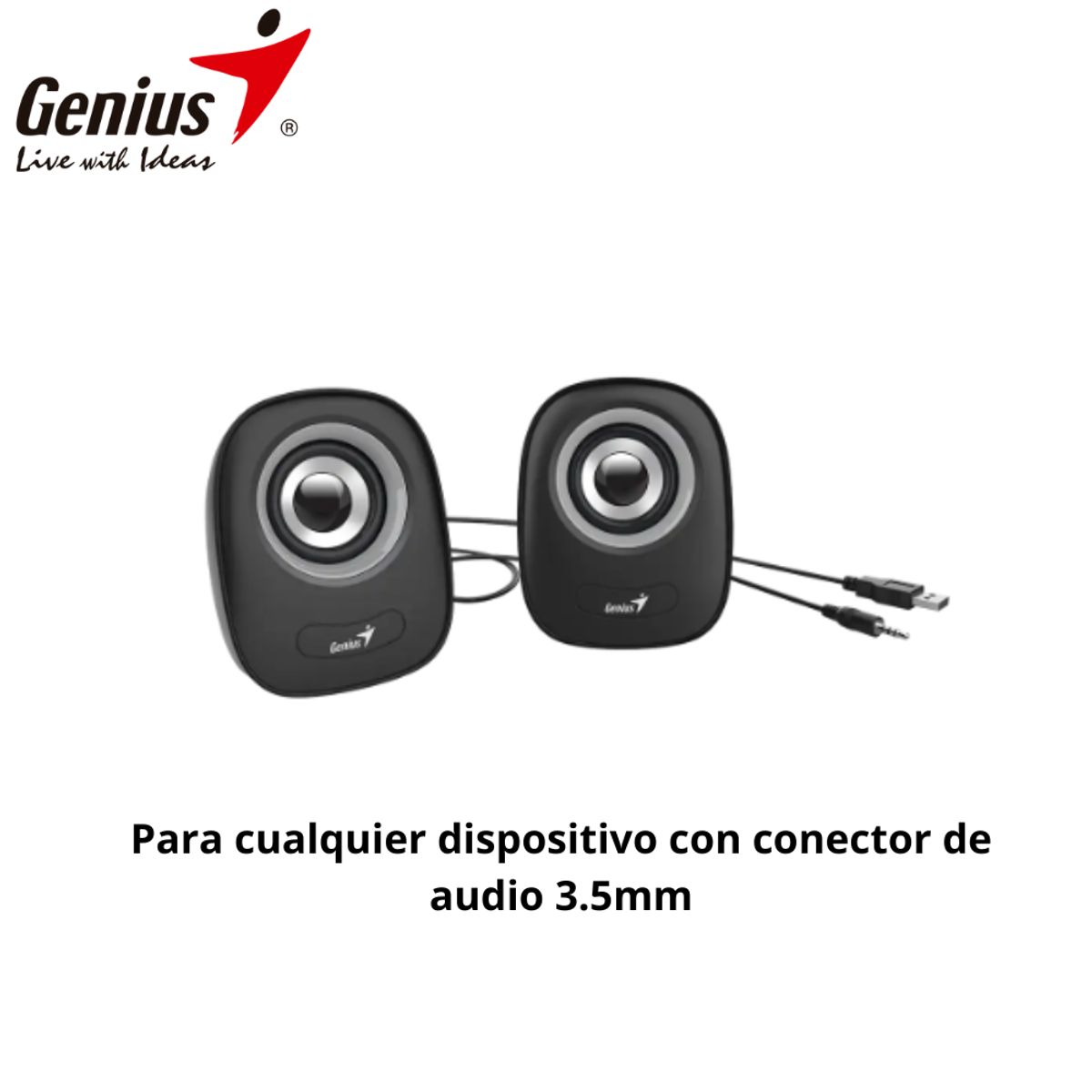 GENIUS - Parlante Genius SP-Q160 USB 6w Iron Grey
