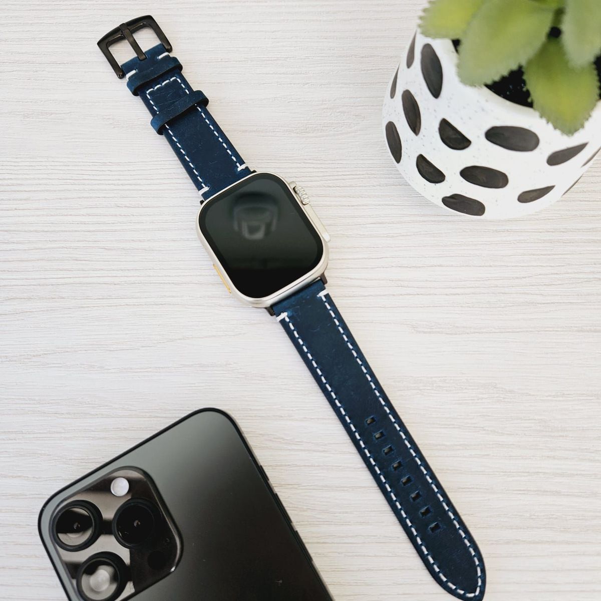 GENERICO - Correa Cuero para APPLE WATCH 41mm - 40mm - 38mm - Azul