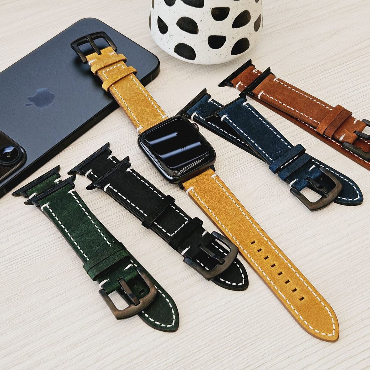 GENERICO - Correa Cuero para APPLE WATCH 41mm - 40mm - 38mm - Azul