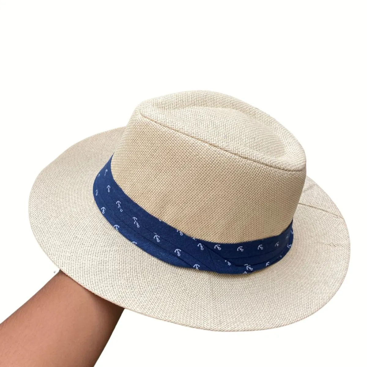 KAST PE - Sombrero Fedora Hombre Unisex Modelo Sailor - Beige