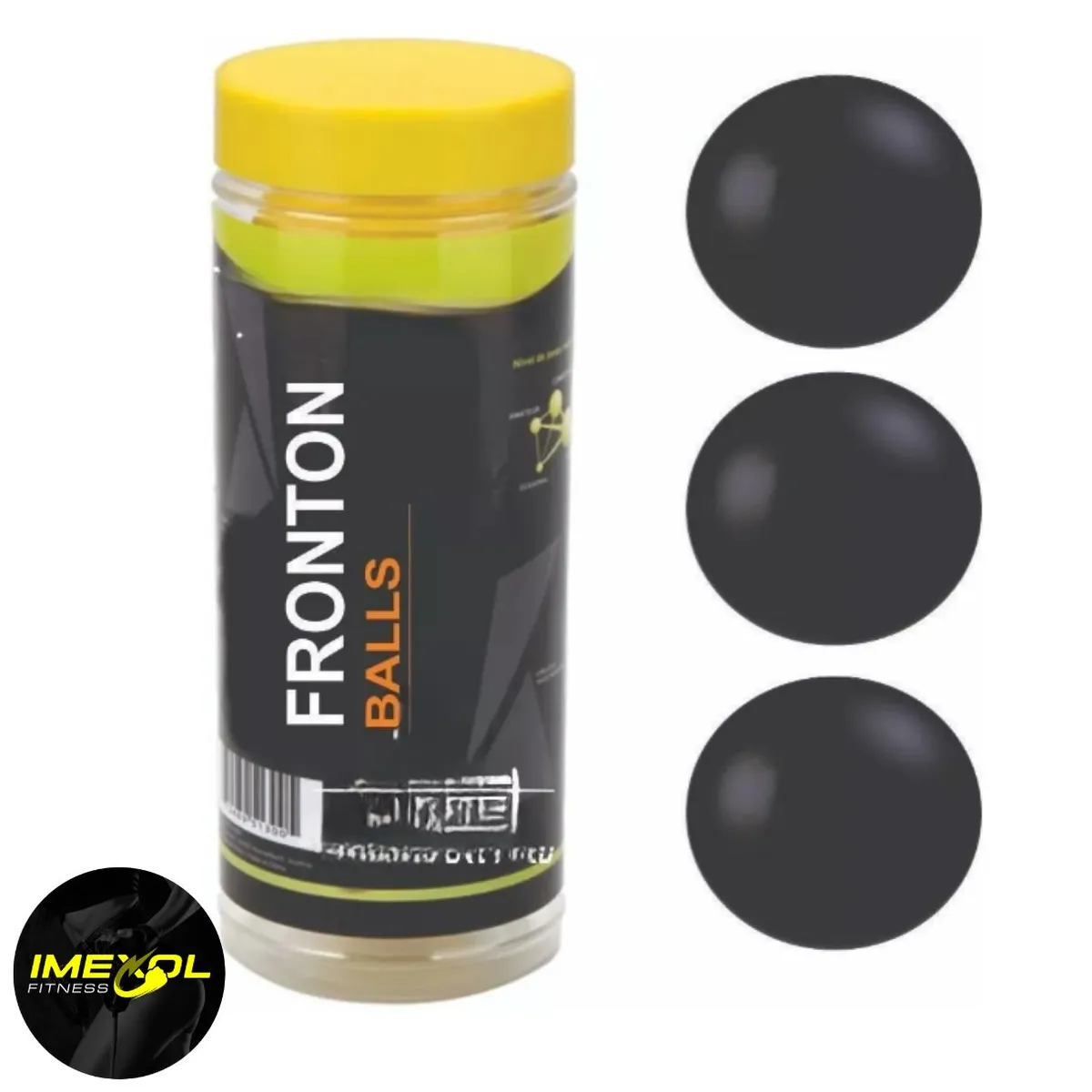 GENERICO - PELOTA FRONTON X 3 UNIDADES COLOR NEGRO