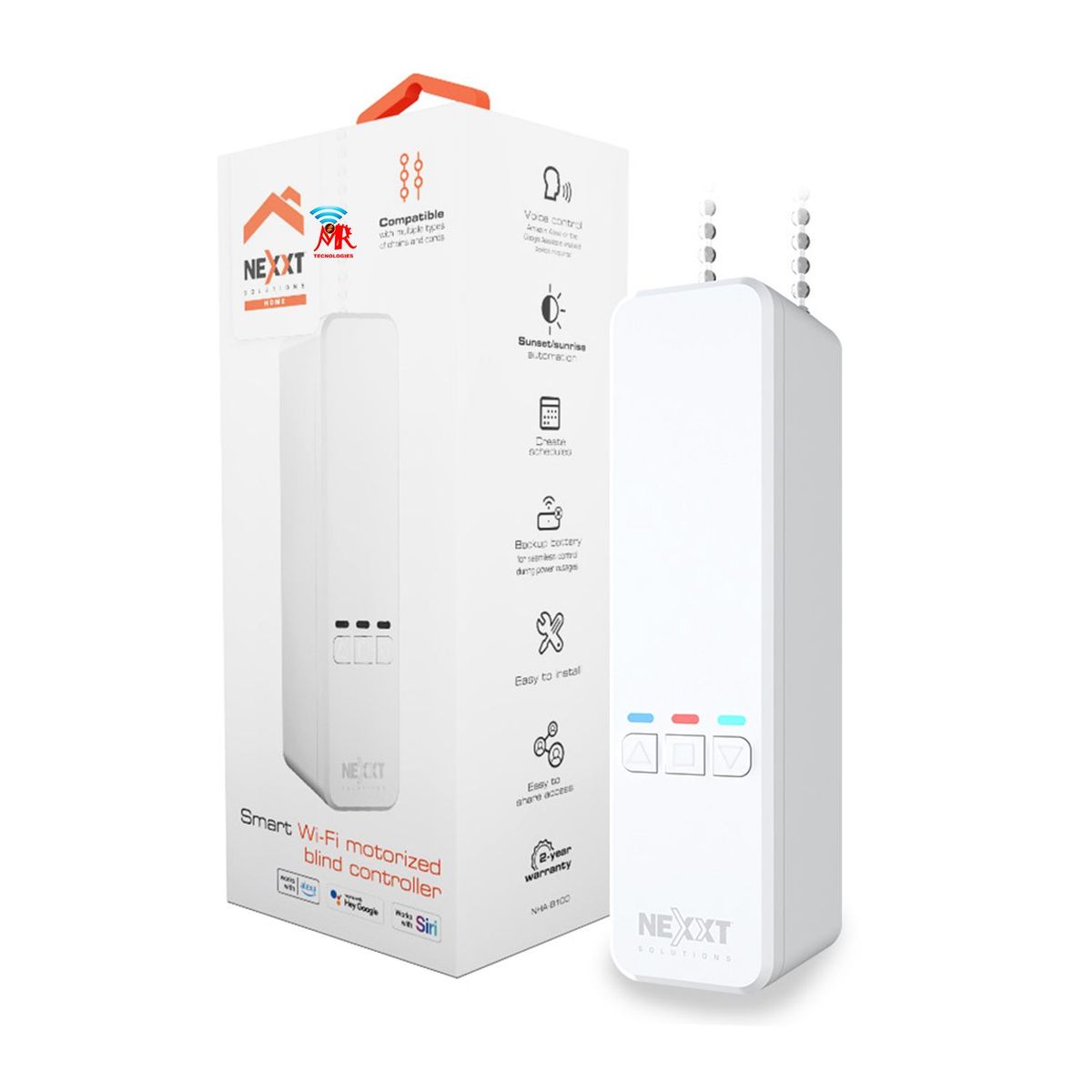 NEXXT SOLUTIONS - Controlador Smart Motorizado De Cortinas Persianas Nha-b100