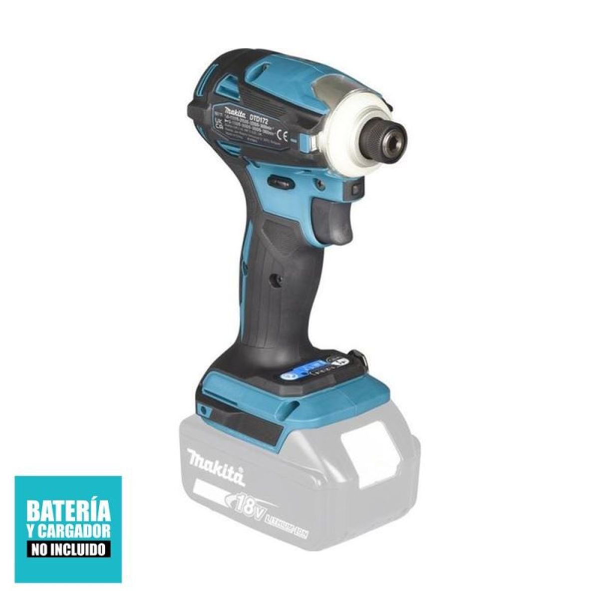 MAKITA - Atornillador de Impacto 1/4" 18V LXT BL 180Nm Baretool Makita DTD172Z